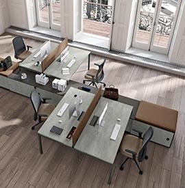 Codos open-space 2 personnes Bureau modulable open space